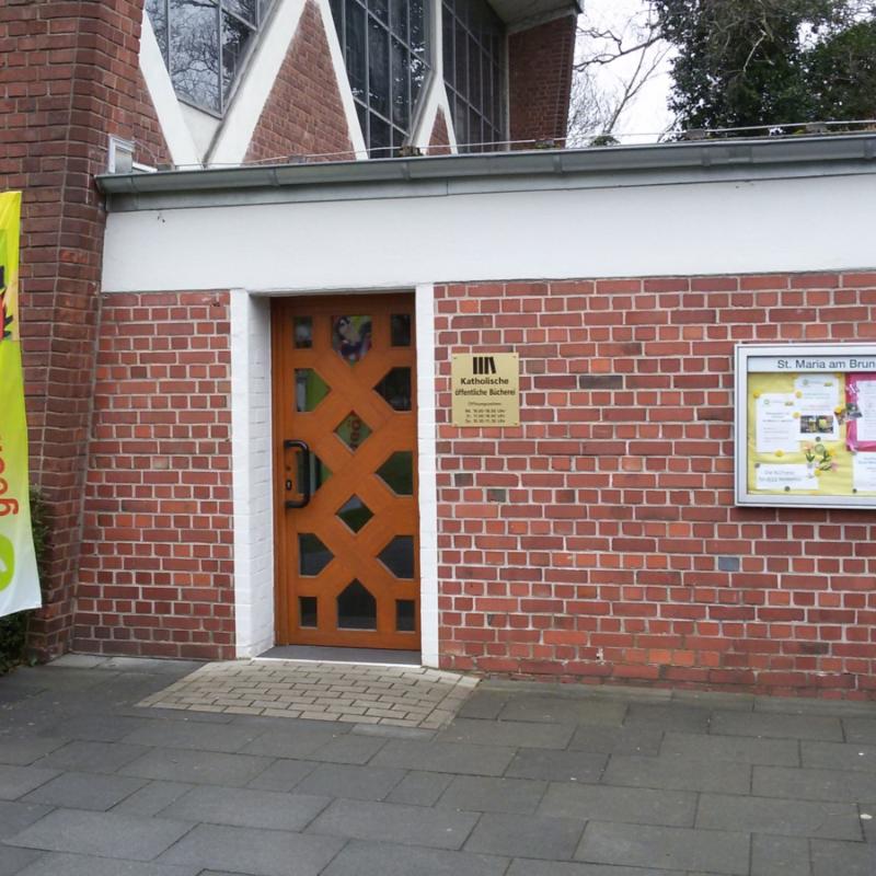 Aussenansicht des Büchereieingangs